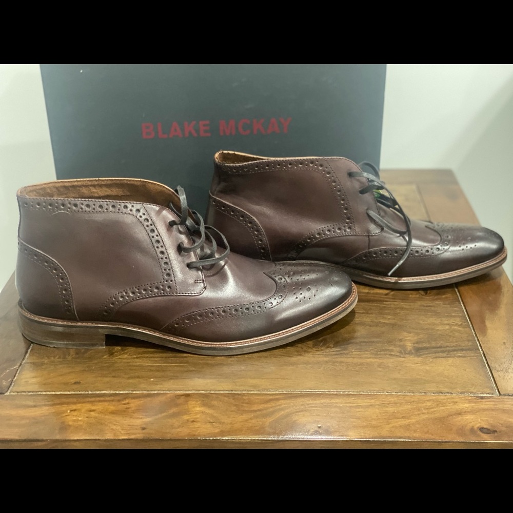 Blake McKay Leather Brown Dress Boots